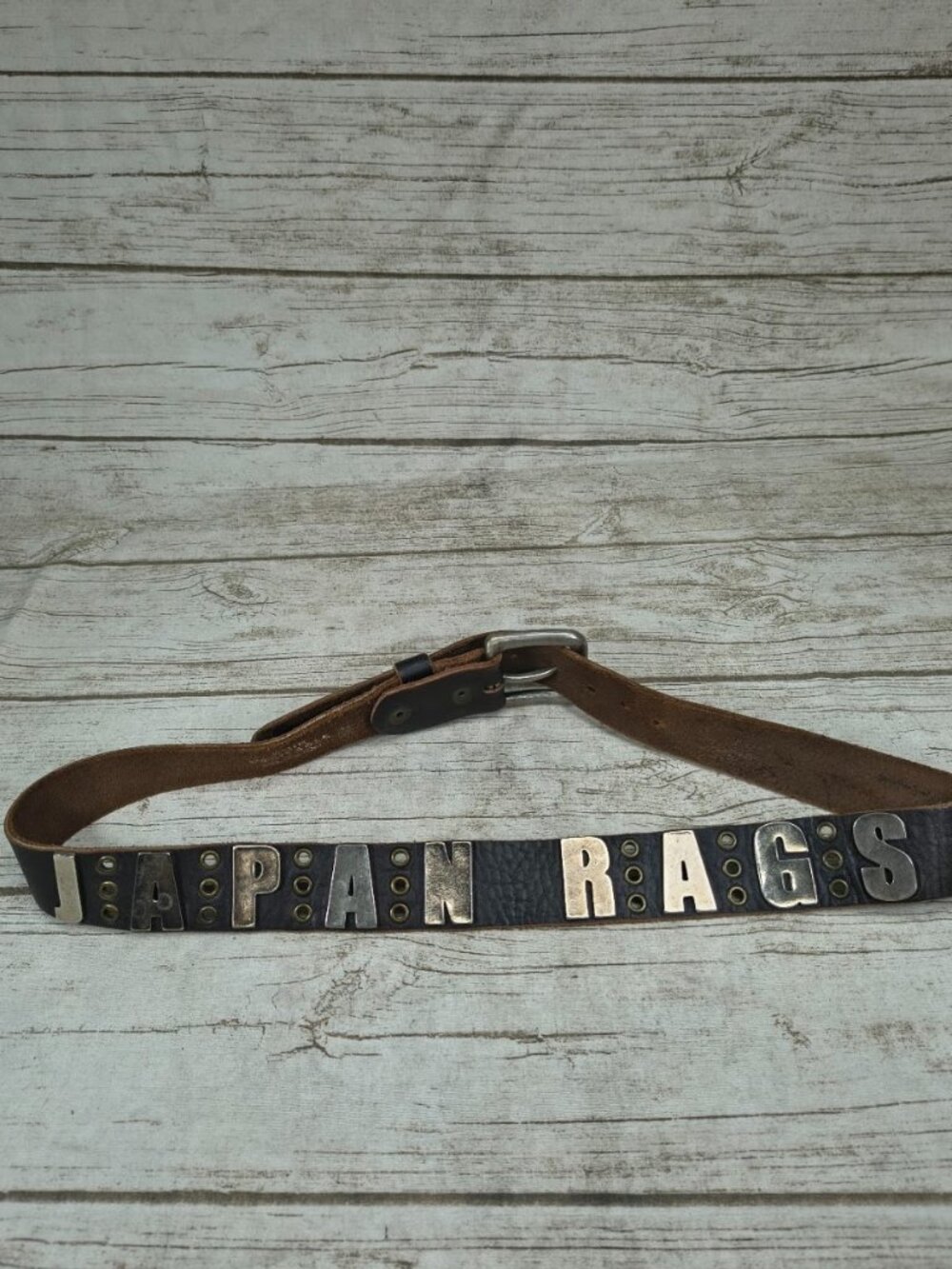 Japan Rags Vintage Brown Leather Letter Belt